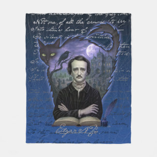 Edgar Allan Poe Gothic Fleece Blanket – The Raven