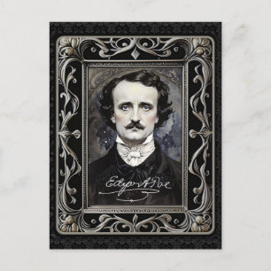 Edgar Allan Poe Gothic Halloween & Samhain Postcard