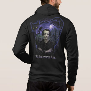 Edgar Allan Poe Gothic Hoodie – Raven & Cat