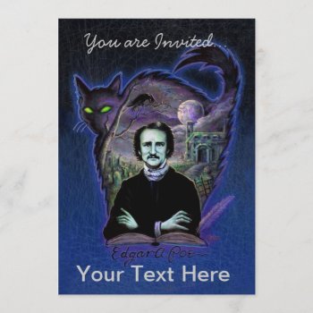 Edgar Allan Poe Gothic Invitation by themonsterstore at Zazzle