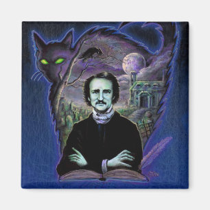 Edgar Allan Poe Gothic Magnet