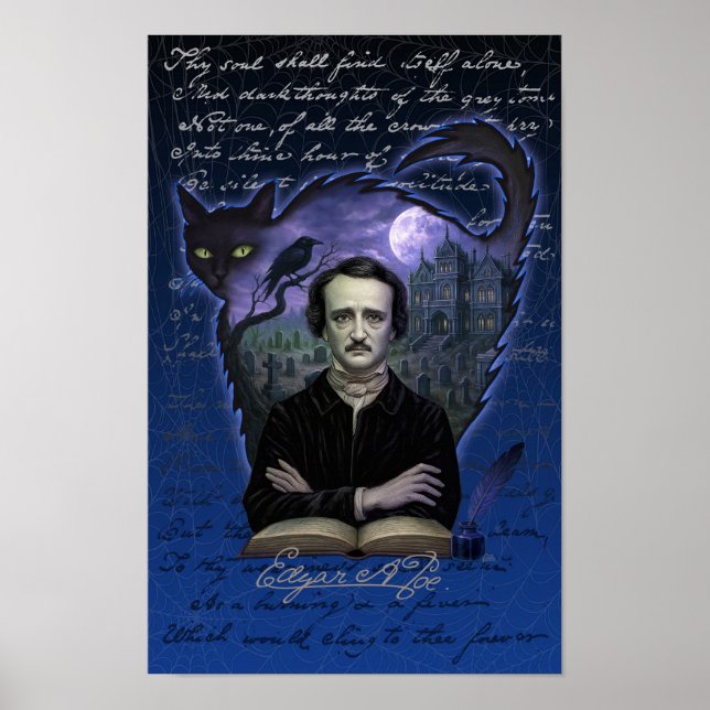 Edgar Allan Poe Gothic Raven Poster Art (Front)