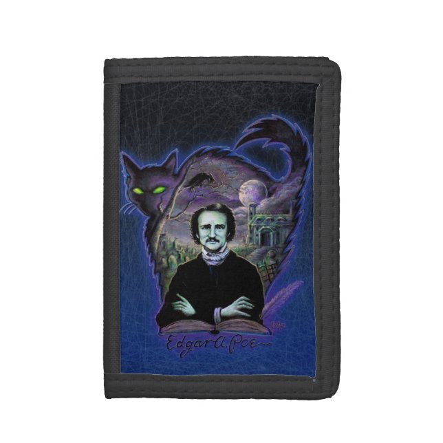 Edgar Allan Poe Gothic Tri-fold Wallet (Front Vertical)