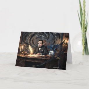 Edgar Allan Poe Halloween Party Invitation Card