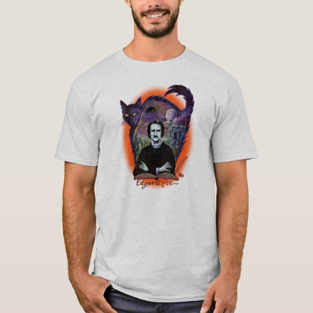 Edgar Allan Poe Halloween version T-Shirt (Front)