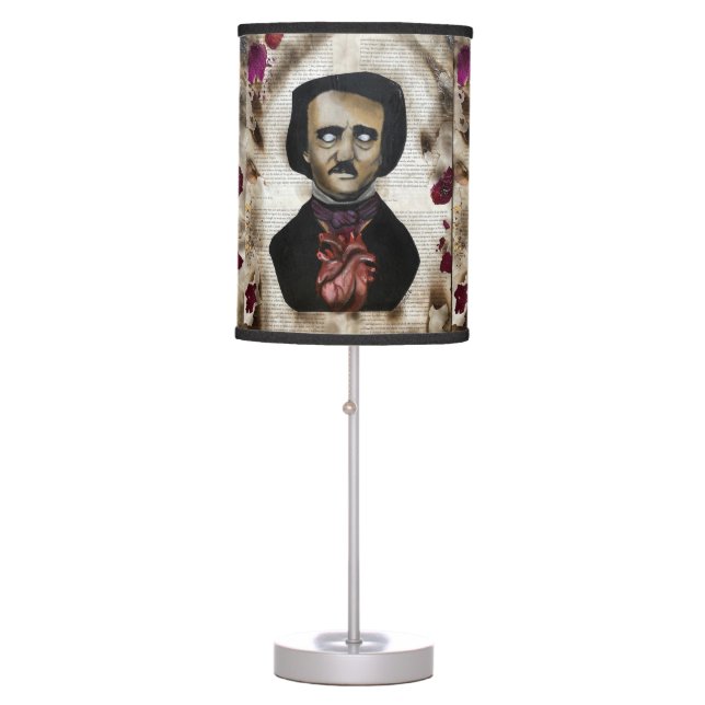 Edgar Allan Poe Home Decor Table Lamp (Front)