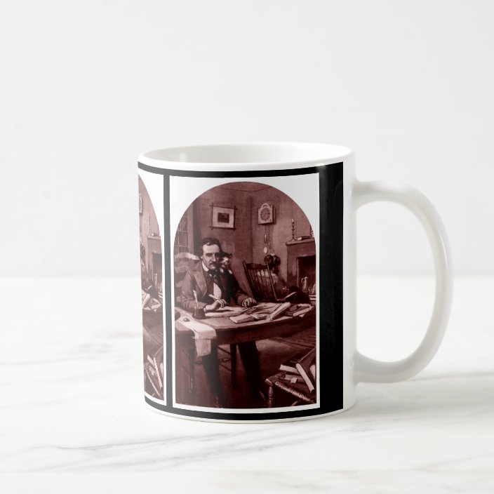 Edgar Allan Poe, Illustration restored cup 4 | Zazzle