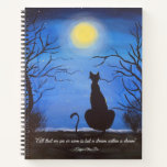 Edgar Allan Poe Inspired Cat Notebook at Zazzle