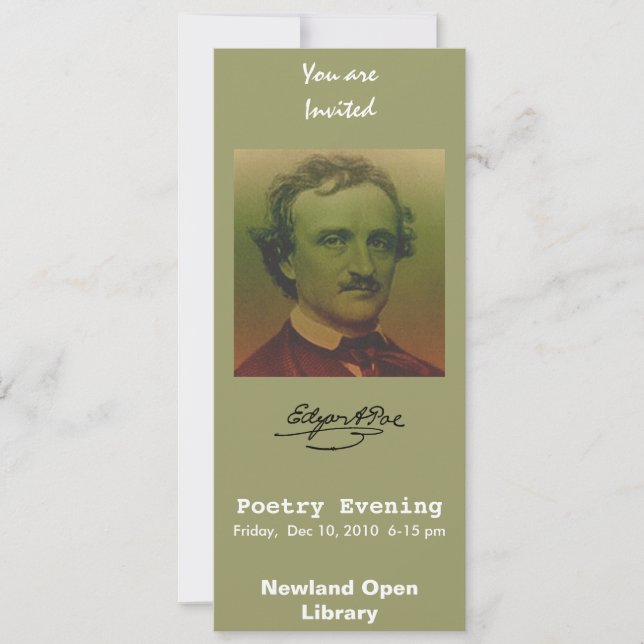 Edgar Allan Poe Invitation (Front)