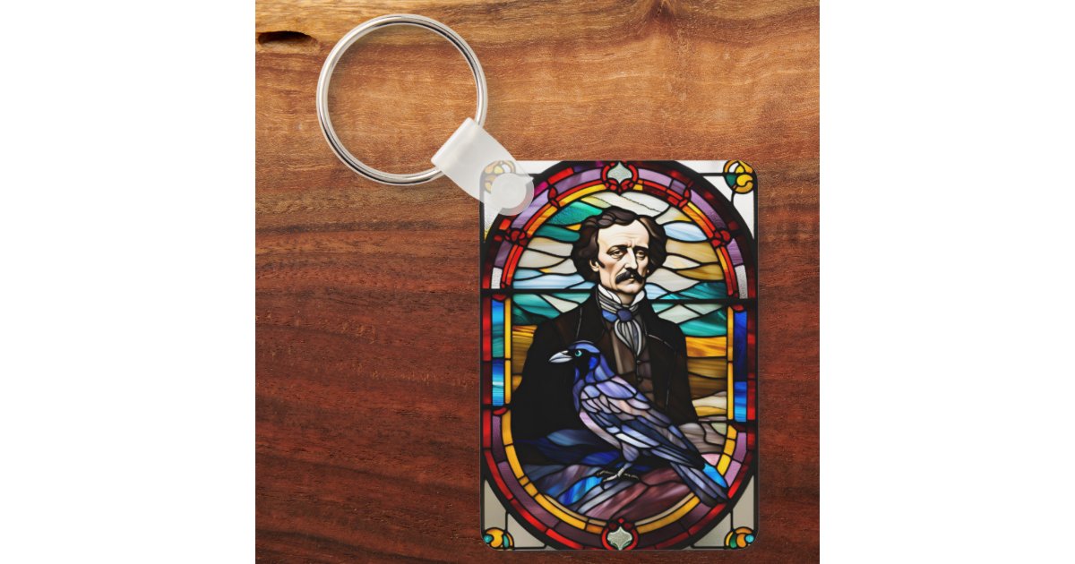 Edgar Allan Poe Keychain | Zazzle