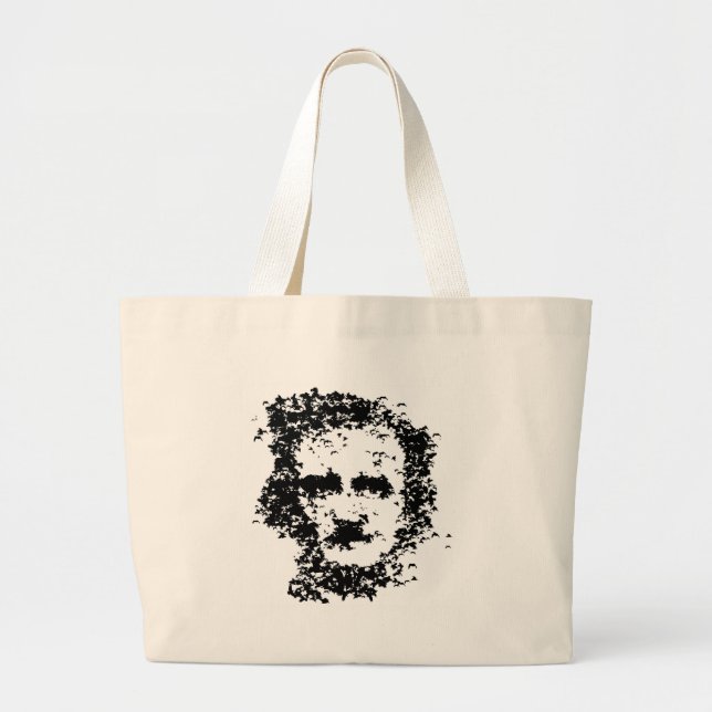 Edgar Allan Poe Large Tote Bag (Front)