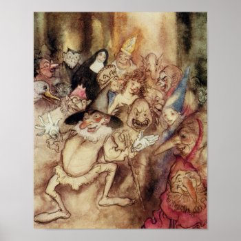 Edgar Allan Poe Masque Of The Red Death By Rackham Poster by LiteraryLasts at Zazzle