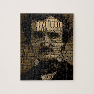 Edgar Allan Poe - Nevermore Typography Jigsaw Puzzle