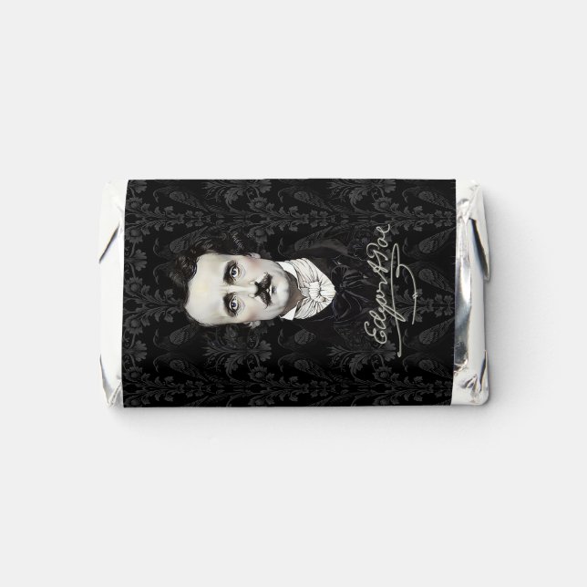 Edgar Allan Poe Personalized Halloween Candy Hershey's Miniatures (Front)