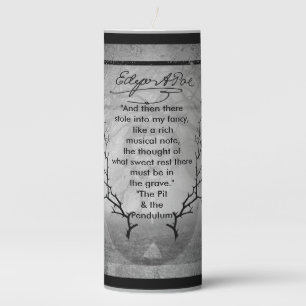 Edgar Allan Poe Pillar Candle