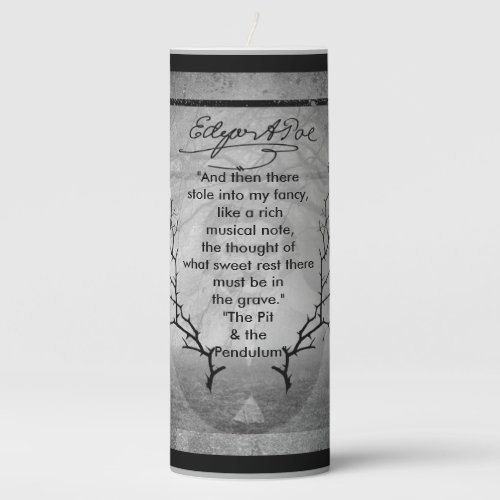 Edgar Allan Poe Pillar Candle