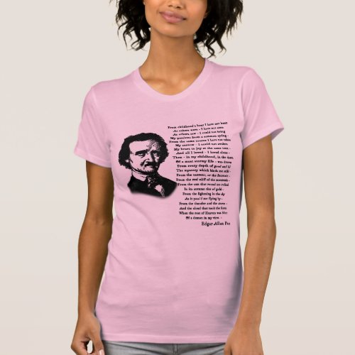 Edgar Allan Poe Poem ALONE T_Shirt