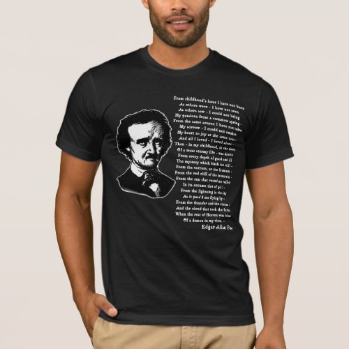 Edgar Allan Poe Poem ALONE T_Shirt