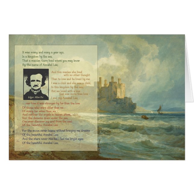 Edgar Allan Poe Poem Annabel Lee Cards (Front Horizontal)