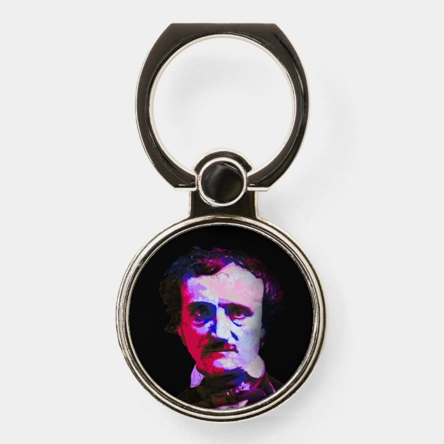 Edgar Allan Poe Poet Author Writer  Phone Ring Stand (Front)