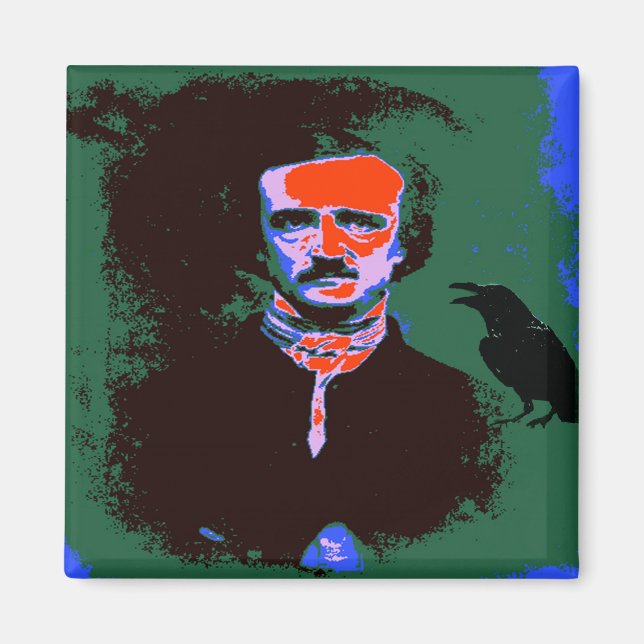 Edgar Allan Poe Pop Art Magnet (Front)