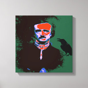Edgar Allan Poe Pop Art Portrait Canvas Print