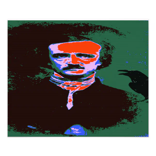 Edgar Allan Poe Pop Art Portrait Photo Print | Zazzle