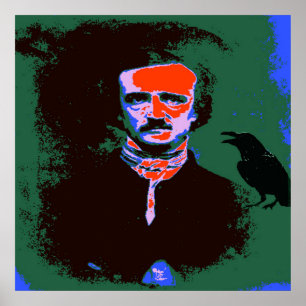 Edgar Allan Poe Pop Art Portrait Poster
