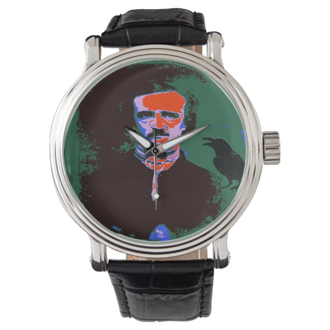 Edgar Allan Poe Pop Art Watch (Front)
