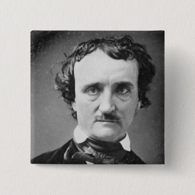 Edgar Allan Poe ~ Portrait 1849 Pinback Button (Front)