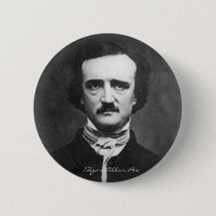 Edgar Allan Poe Portrait Button