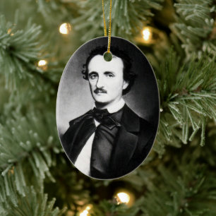 Edgar Allan Poe Portrait Ceramic Ornament
