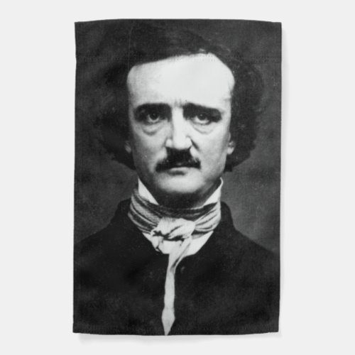 Edgar Allan Poe Portrait Garden Flag