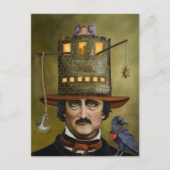 Edgar Allan Poe Postcard by paintingmaniac at Zazzle