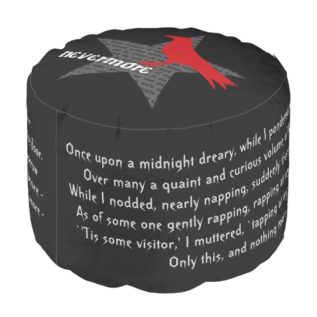 Edgar Allan Poe Pouf (Angled Back)