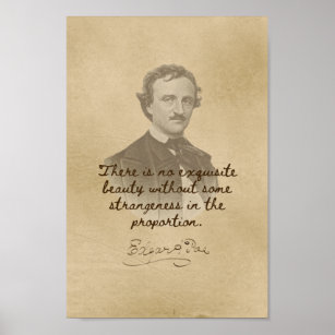 Edgar Allan Poe Quote - Exquisite Beauty Poster