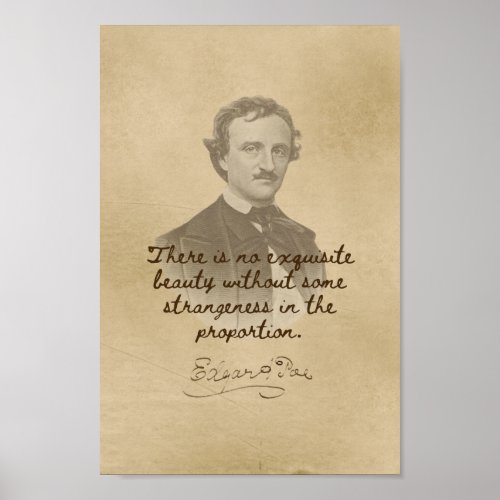 Edgar Allan Poe Quote _ Exquisite Beauty Poster