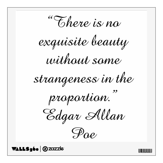 Edgar Allan Poe Quote Wall Decal (Front)