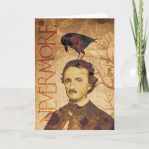 Edgar Allan Poe Quoth the Raven Nevermore Card