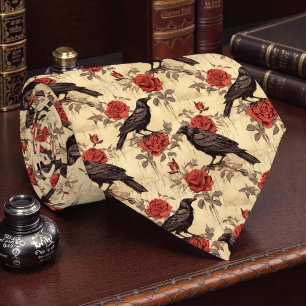 Edgar Allan Poe Raven Necktie Tie