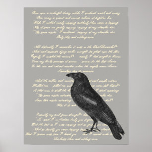 Edgar Allan Poe "Raven" Poster