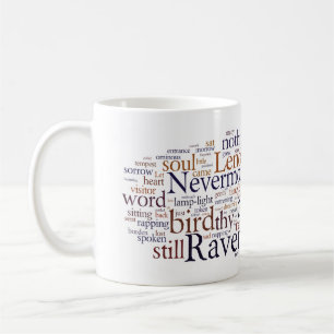 Edgar Allan Poe Raven Words Mug