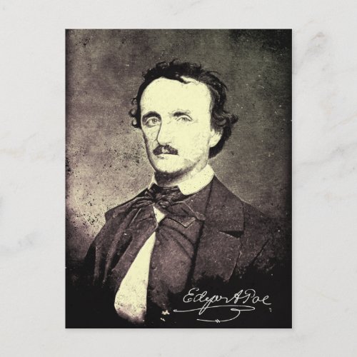 Edgar Allan Poe Restored  Refinished Postcard