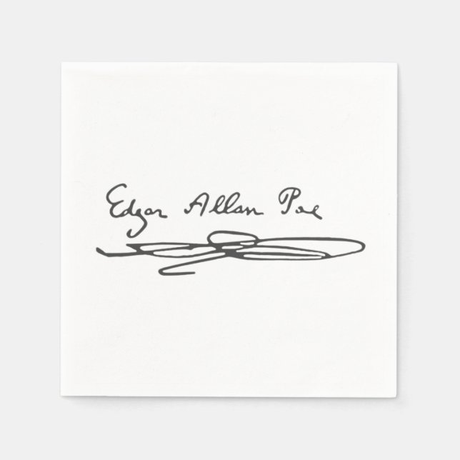 Edgar Allan Poe Signature Paper Napkins (Front)