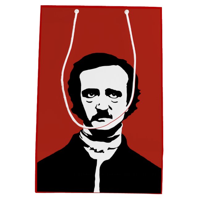 Edgar Allan Poe Silhouette Medium Gift Bag (Back)