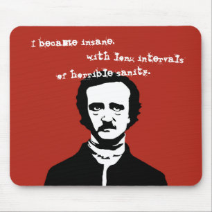 Edgar Allan Poe Silhouette Mouse Pad