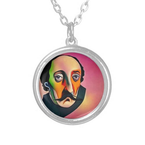 Edgar Allan Poe Silver Plated Necklace