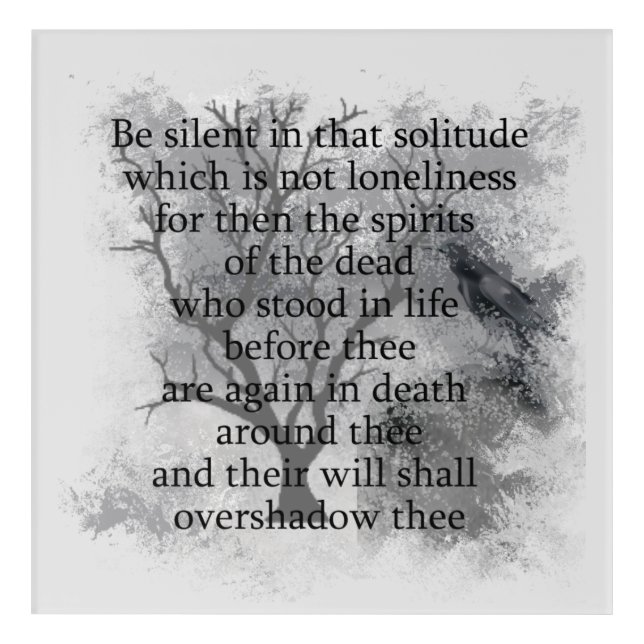 Edgar Allan Poe Spirits of the Dead Halloween Poem Acrylic Print (Front)