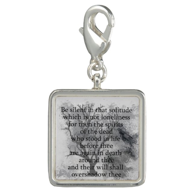 Edgar Allan Poe Spirits of the Dead Halloween Poem Charm (Front)
