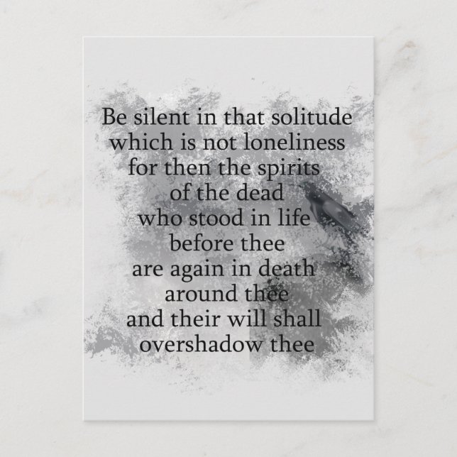 Edgar Allan Poe Spirits of the Dead Halloween Poem Postcard (Front)